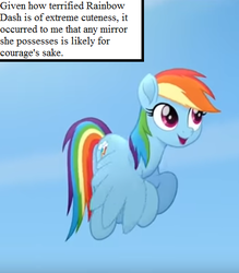 Size: 448x512 | Tagged: safe, edit, edited screencap, editor:korora, screencap, rainbow dash, pegasus, pony, g4, my little pony: the movie, cropped, cute, dashabetes, inset, text