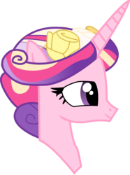 Size: 895x1206 | Tagged: safe, artist:a01421, princess cadance, alicorn, pony, g4, alternate hairstyle, bust, female, looking to the right, mare, portrait, simple background, smiling, solo, transparent background, vector