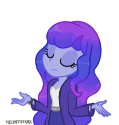 Size: 740x773 | Tagged: safe, artist:talentspark, oc, oc only, oc:amethyst dreams, equestria girls, g4, clothes, shrug, simple background, solo, transparent background