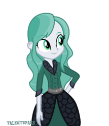 Size: 555x646 | Tagged: safe, artist:talentspark, oc, oc only, oc:forest breeze, equestria girls, g4, clothes, dress, simple background, solo, transparent background