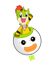 Size: 1280x1706 | Tagged: safe, artist:princessmuffinart, pony, bowser jr, nintendo, ponified, solo, super mario bros., video game
