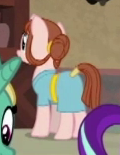 Size: 120x155 | Tagged: safe, screencap, iahjmehet, lunar bay, starlight glimmer, pony, g4, road to friendship, butt, cropped, female, mare, offscreen character, plot, solo focus, unnamed character, unnamed pony