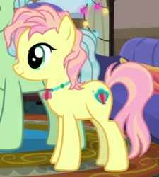 Size: 410x455 | Tagged: safe, screencap, beachcomber (g4), high tide (g4), pony, g4, the hearth's warming club, cropped, solo focus