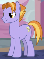 Size: 375x496 | Tagged: safe, screencap, auburn vision, earth pony, pony, g4, school daze, >:), background pony, cropped, friendship student, male, solo, stallion