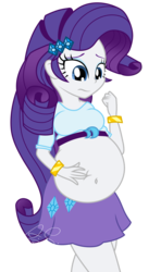 Size: 3992x6746 | Tagged: safe, artist:amoura7447symphony, rarity, equestria girls, g4, absurd resolution, belly, belly button, belly grab, big belly, fat, female, food baby, midriff, not pregnant, raritubby, simple background, solo, stuffed, trace, transparent background, vector