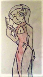 Size: 350x622 | Tagged: safe, artist:midday sun, rarity, human, g4, chinese new year, clothes, colored, crossdressing, dress, elusive, fan, femboy, flat colors, humanized, male, one eye closed, rule 63, soft color, traditional art, trap