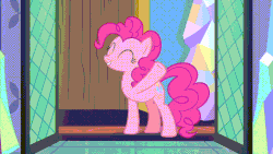 Size: 1280x720 | Tagged: safe, edit, edited screencap, screencap, pinkie pie, earth pony, pony, ail-icorn, g4, interseason shorts, animated, bottle, cure, female, gif, mare, potion, solo, template