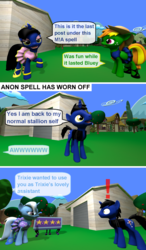 Size: 1920x3280 | Tagged: safe, artist:out-buck-pony, trixie, oc, pony, g4, 3d, comic, rule 63