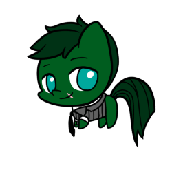 Size: 250x250 | Tagged: safe, artist:kmwolf, oc, oc only, oc:private i, earth pony, pony, animated, blinking, clothes, earth pony oc, gif, necktie, scar, simple background, smiling, transparent background