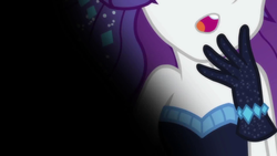 Size: 1920x1080 | Tagged: safe, screencap, rarity, equestria girls, equestria girls series, g4, the other side, bare shoulders, close-up, female, meme origin, open mouth, rarity's brand, sexy, sleeveless, strapless, template