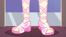 Size: 1920x1080 | Tagged: safe, screencap, fluttershy, equestria girls, equestria girls series, g4, so much more to me, close-up, feet, female, legs, open-toed shoes, pictures of legs, sandals, solo