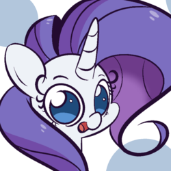 Size: 1000x1000 | Tagged: safe, artist:turtlefarminguy, rarity, pony, g4, bust, looking at you, profile picture