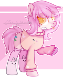 Size: 2000x2432 | Tagged: safe, artist:sora-choi, oc, oc only, earth pony, pony, clothes, female, high res, mare, socks, solo, sweater, tongue out