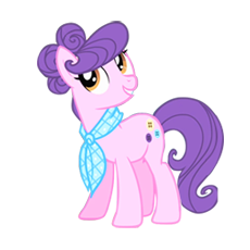 Size: 230x230 | Tagged: safe, artist:mysteriousshine, suri polomare, earth pony, pony, g4, clothes, female, looking to the left, mare, scarf, simple background, smiling, solo, transparent background, turned head, when she smiles