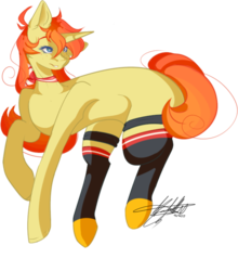 Size: 684x776 | Tagged: safe, artist:ohflaming-rainbow, oc, oc only, oc:darla crossfire, pony, unicorn, female, mare, simple background, solo, transparent background