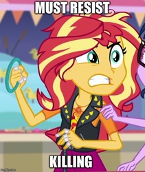 Size: 500x593 | Tagged: safe, edit, edited screencap, screencap, sci-twi, sunset shimmer, twilight sparkle, equestria girls, equestria girls specials, g4, my little pony equestria girls: better together, my little pony equestria girls: rollercoaster of friendship, geode of empathy, imgflip, magical geodes, meme, messy hair