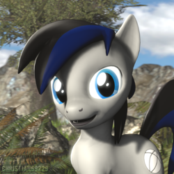 Size: 1000x1000 | Tagged: safe, artist:christian69229, oc, oc only, oc:tero, earth pony, pony, 3d, bust, looking at you, male, portrait, solo, source filmmaker, stallion