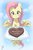 Size: 1200x1800 | Tagged: safe, artist:yanamosuda, fluttershy, pegasus, pony, g4, blushing, chocolate, cloud, cute, female, food, holiday, hoof hold, looking at you, mare, shyabetes, sky, smiling, solo, spread wings, valentine's day, wings