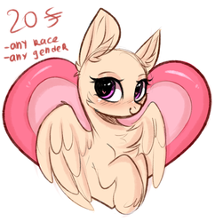 Size: 2598x2680 | Tagged: safe, artist:pesty_skillengton, oc, oc only, pony, chest fluff, commission, cute, heart eyes, high res, holiday, love, solo, valentine, valentine's day, wingding eyes, your character here