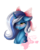 Size: 600x759 | Tagged: safe, artist:imoutochao, oc, oc:fleurbelle, alicorn, pony, adorabelle, adorable face, alicorn oc, blushing, bow, cute, eyelashes, female, floppy ears, hair bow, hair over one eye, happy, long hair, long mane, love, mare, ribbon, solo, sweet, tongue out, yellow eyes