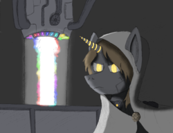 Size: 2189x1685 | Tagged: safe, cyborg, pony, unicorn, fanfic:rainbow factory, magic, nuclear reactor, science fiction