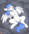 Size: 1011x1200 | Tagged: safe, artist:arctic-fox, oc, oc only, oc:snow pup, pegasus, pony, chest fluff, cute, featureless crotch, female, index get, mare, ocbetes, on back, open mouth, patreon, patreon logo, sleeping, spread wings, wings