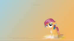 Size: 1920x1080 | Tagged: safe, artist:elalition, scootaloo, pony, g4, female, solo, wallpaper