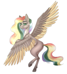 Size: 1800x2000 | Tagged: safe, artist:clarissa0210, oc, oc only, oc:colour drop, pegasus, pony, female, mare, simple background, solo, transparent background, two toned wings