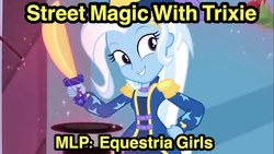 Size: 1280x720 | Tagged: safe, edit, edited screencap, screencap, trixie, equestria girls, g4, my little pony equestria girls: better together, street magic with trixie, female, hat, solo, sword, top hat, weapon