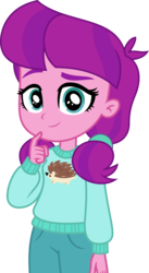 Size: 2749x5000 | Tagged: safe, artist:luckreza8, lily longsocks, equestria girls, equestria girls series, g4, street magic with trixie, spoiler:eqg series (season 2), background human, clothes, cute, female, happy, looking at you, simple background, smiling, solo, sweater, transparent background, vector