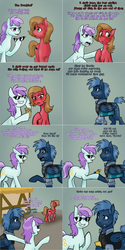 Size: 1502x3007 | Tagged: safe, artist:jitterbugjive, star hunter, oc, oc:pun, oc:sunshine morning, earth pony, pegasus, pony, ask discorded whooves, ask pun, g4, ask, clothes, doctor who, female, jack harkness, mare, ponified, sunglasses, torchwood, vest