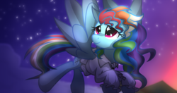 Size: 3800x2000 | Tagged: safe, artist:geraritydevillefort, rainbow dash, pegasus, pony, the count of monte rainbow, g4, clothes, female, high res, mare, musical, rainbow dantes, rainbow dash always dresses in style, smiling, solo, the count of monte cristo, the man i used to be