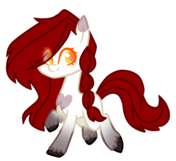 Size: 807x735 | Tagged: safe, artist:shyshella, oc, oc only, oc:shella, pony, chibi, cute, digital art, female, mare, red hair, simple background, solo, transparent background, yellow eyes