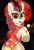 Size: 1772x2598 | Tagged: safe, artist:php97, autumn blaze, kirin, g4, awwtumn blaze, bipedal, blood moon, cheongsam, chinese, chinese new year, clothes, cute, female, looking at you, moon, smiling, solo, sparkler (firework)