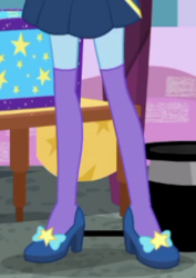Size: 214x303 | Tagged: safe, screencap, trixie, equestria girls, g4, my little pony equestria girls: better together, street magic with trixie, clothes, feet, high heels, leg focus, legs, pictures of legs, shoes, socks, thigh highs
