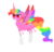 Size: 980x940 | Tagged: safe, artist:nootaz, oc, oc:prince bloodshed, alicorn, pony, alicorn oc, rainbow hair, simple background, slit pupils, transparent background