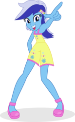 Size: 3588x5810 | Tagged: safe, artist:punzil504, minuette, equestria girls, equestria girls series, g4, spring breakdown, spoiler:eqg series (season 2), absurd resolution, braces, clothes, clothes swap, cute, equestria girls-ified, female, legs, minubetes, open mouth, shorts, simple background, solo, transparent background