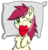 Size: 975x1011 | Tagged: safe, artist:nuxersopus, roseluck, pony, g4, blushing, female, heart, pillow, solo, transparent