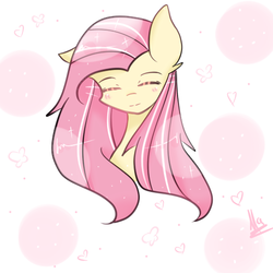 Size: 512x512 | Tagged: dead source, safe, artist:mateha_c殿下, fluttershy, pegasus, pony, g4, eyes closed, female, mare, solo