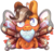 Size: 2398x2276 | Tagged: safe, artist:cutepencilcase, oc, oc only, oc:delta sierra, pony, blushing, cheek fluff, chest fluff, commission, digital art, heart eyes, high res, simple background, solo, transparent background, wingding eyes