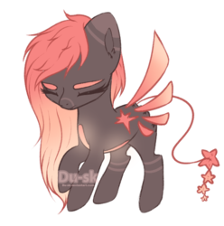 Size: 535x540 | Tagged: safe, artist:du-sk, oc, oc only, unnamed oc, original species, pony, ear fluff, eyebrows, eyes closed, female, simple background, solo, transparent background, watermark