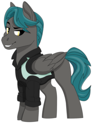 Size: 1000x1344 | Tagged: safe, artist:dbkit, oc, oc only, oc:drift, pegasus, pony, clothes, commission, jacket, male, simple background, solo, stallion, transparent background