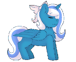 Size: 415x340 | Tagged: safe, artist:tigerwolf54, oc, oc only, oc:fleurbelle, alicorn, pony, adorabelle, adorable face, alicorn oc, animated, blinking, bow, cute, female, folded wings, gif, hair bow, happy, long hair, long mane, long tail, mare, pagedoll, ribbon, smiling, sweet, wings down, ych result, yellow eyes