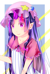 Size: 1200x1800 | Tagged: dead source, safe, artist:绯予, twilight sparkle, human, g4, elf ears, female, horn, horned humanization, humanized, smiling, solo