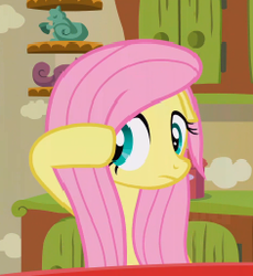 Size: 235x257 | Tagged: safe, screencap, fluttershy, pegasus, pony, flutter brutter, g4, cropped, cute, female, mare, raised hoof, shyabetes, solo