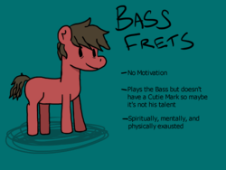 Size: 1600x1200 | Tagged: safe, artist:spp, oc, oc only, oc:bass frets, earth pony, pony, male, simple background, solo