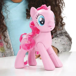 Size: 647x647 | Tagged: safe, pinkie pie, earth pony, pony, g4, animatronic, brushable, female, interactive, irl, oh my giggles pinkie pie, photo, scary, toy, toy fair, toy fair 2019