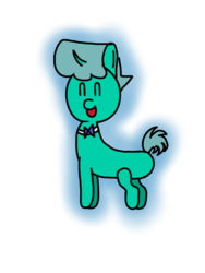 Size: 768x1024 | Tagged: safe, artist:spaghettido, oc, oc only, oc:frost spark, pony, bowtie, simple, smiling, solo, twitter source