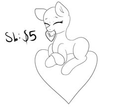 Size: 1322x1181 | Tagged: safe, artist:itwasscatters, pony, advertisement, commission, female, hearts and hooves day, holiday, mare, solo, valentine's day, your character here
