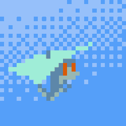 Size: 300x300 | Tagged: safe, artist:dinexistente, original species, shark pony, ambiguous gender, animated, cyoa, gif, pixel art, solo, swimming, underwater